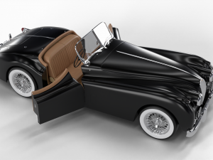 Jaguar XK140 1954 HQ interior 3D Model