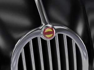 Jaguar XK140 1954 HQ interior 3D Model
