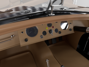 Jaguar XK140 1954 HQ interior 3D Model
