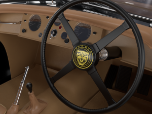 Jaguar XK140 1954 HQ interior 3D Model
