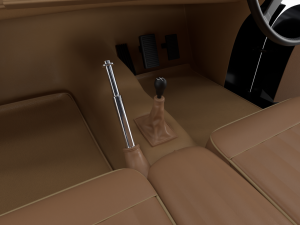 Jaguar XK140 1954 HQ interior 3D Model