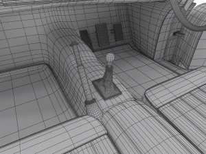 Jaguar XK140 1954 HQ interior 3D Model