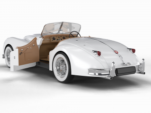 Jaguar XK140 1954 HQ interior Modelo 3D