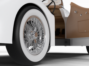 Jaguar XK140 1954 HQ interior Modelo 3D