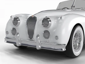 Jaguar XK140 1954 HQ interior 3D Model
