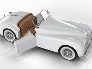 Jaguar XK140 1954 HQ interior Modelo 3D