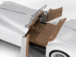 Jaguar XK140 1954 HQ interior Modelo 3D