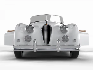 Jaguar XK140 1954 HQ interior 3D Model