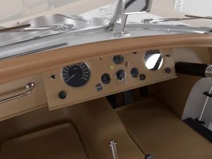 Jaguar XK140 1954 HQ interior 3D Model