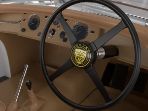 Jaguar XK140 1954 HQ interior 3D Model