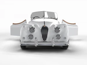 Jaguar XK140 1954 HQ interior 3D Model