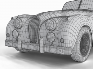 Jaguar XK140 1954 HQ interior Modelo 3D