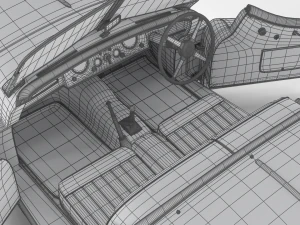 Jaguar XK140 1954 HQ interior 3D Model