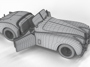 Jaguar XK140 1954 HQ interior Modelo 3D