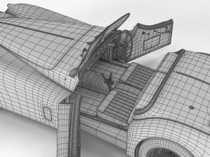 Jaguar XK140 1954 HQ interior Modelo 3D
