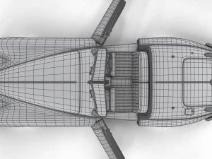 Jaguar XK140 1954 HQ interior 3D Model