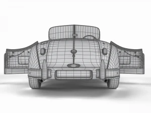 Jaguar XK140 1954 HQ interior 3D Model