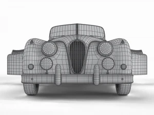 Jaguar XK140 1954 HQ interior 3D Model