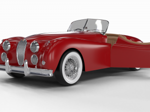 Jaguar XK140 1954 HQ interior 3D Модель