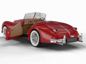 Jaguar XK140 1954 HQ interior 3D 模型