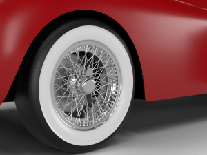 Jaguar XK140 1954 HQ interior 3D 模型