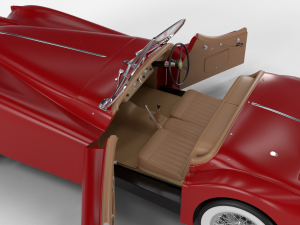 Jaguar XK140 1954 HQ interior 3D 模型