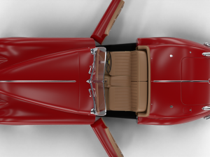 Jaguar XK140 1954 HQ interior 3D 模型
