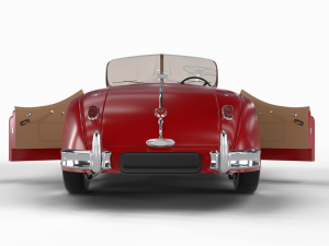Jaguar XK140 1954 HQ interior 3D 模型