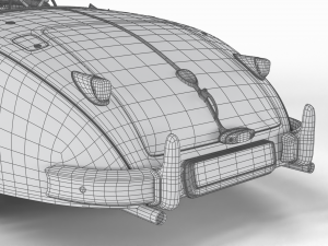 Jaguar XK140 1954 HQ interior 3D 模型