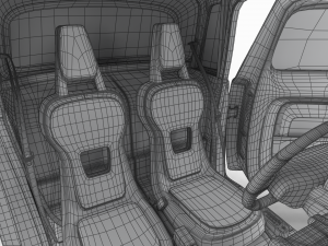 Citron Ami 2020 HQ Interior 3D Модель