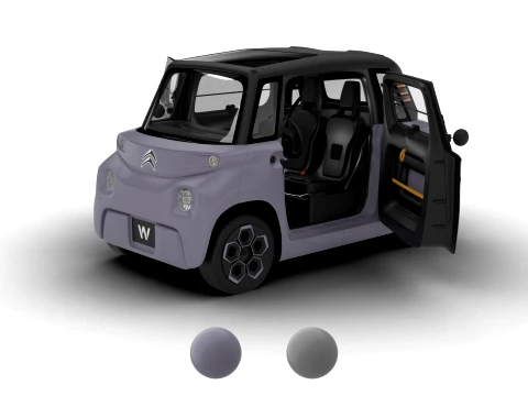 Citroen Ami 2020 Interior HQ Modelo 3D