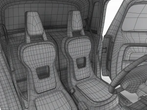 Citron Ami 2020 HQ interior 3D Model