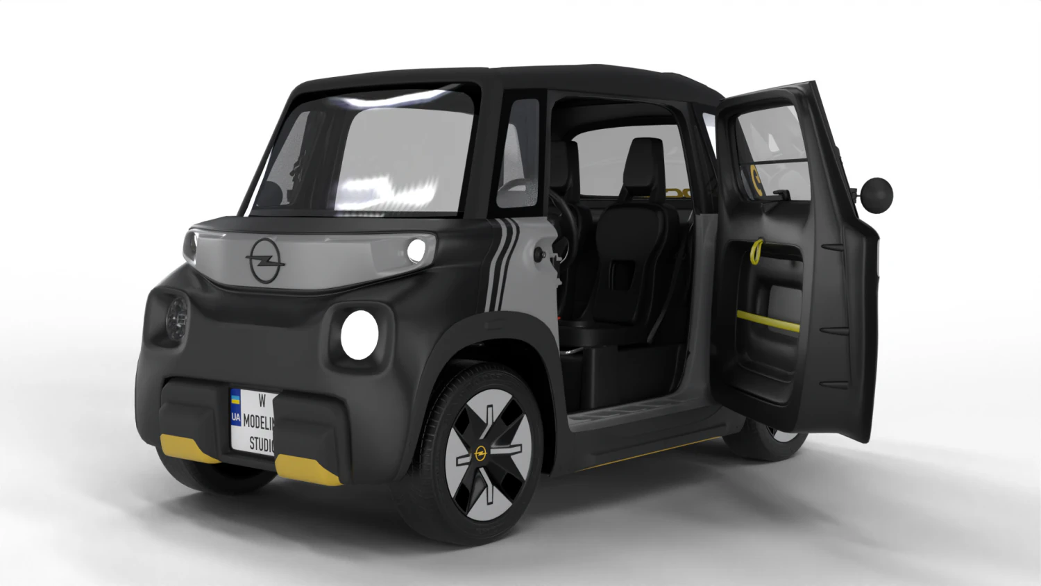 Opel Rocks E 2020 HQ interior 3D Model .c4d .max .obj .3ds .fbx .stl .blend 