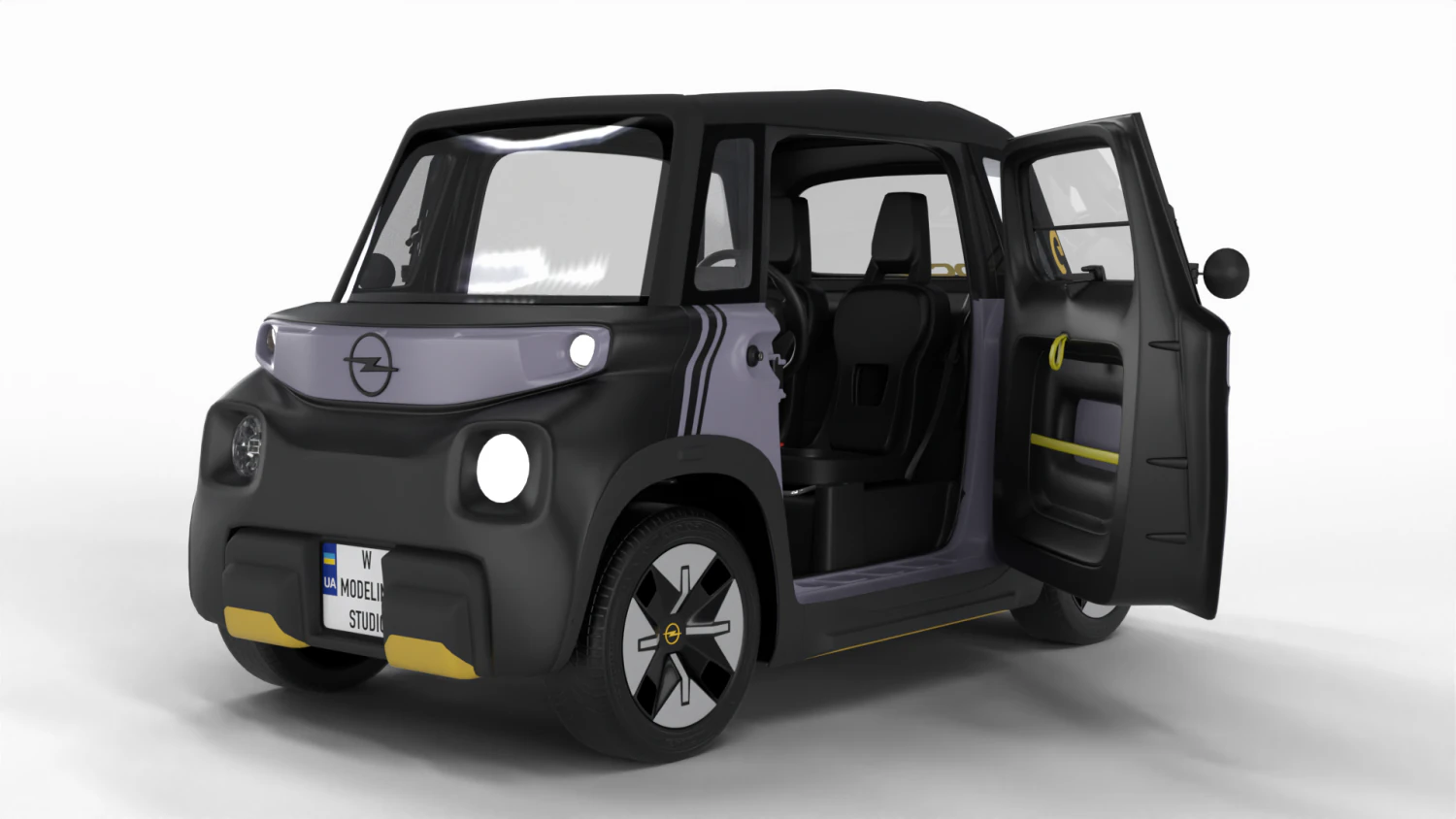 Opel Rocks E 2020 HQ interior 3D Model .c4d .max .obj .3ds .fbx .stl .blend 