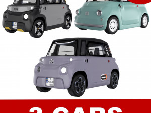 Pack mini-car HQ interior 3D Model