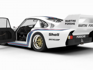 Porsche 935-77 1977 Martini Racing HQ interior 3D Model