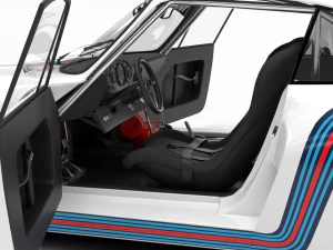 Porsche 935-77 1977 Martini Racing HQ interior 3D Model