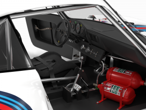 Porsche 935-77 1977 Martini Racing HQ interior 3D Model