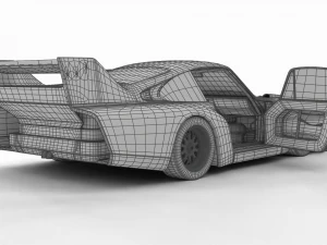 Porsche 935-77 1977 Martini Racing HQ interior 3D Model