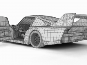 Porsche 935-77 1977 Martini Racing HQ interior 3D Model