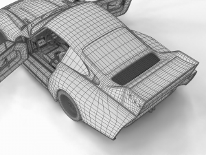 Porsche 935-77 1977 Martini Racing HQ interior 3D Model