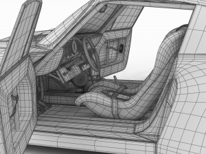 Porsche 935-77 1977 Martini Racing HQ interior 3D Model
