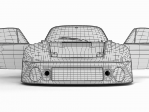 Porsche 935-77 1977 Martini Racing HQ interior 3D Model