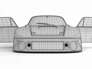 Porsche 935-77 1977 Martini Racing HQ interior 3D Model