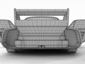 Porsche 935-77 1977 Martini Racing HQ interior 3D Model