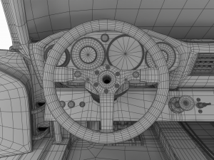 Porsche 935-77 1977 Martini Racing HQ interior 3D Model