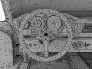 Porsche 935-77 1977 Martini Racing HQ interior 3D Model