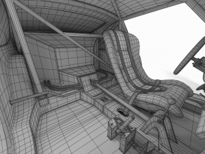 Porsche 935-77 1977 Martini Racing HQ interior 3D Model