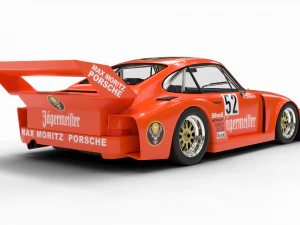 Porsche 93577 1977 52 Jagermeister Racing 3D Model