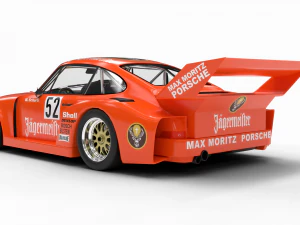 Porsche 93577 1977 52 Jagermeister Racing 3D Model